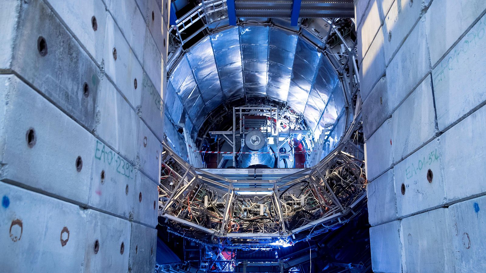El experimento de ALICE, un conjunto de detectores del Gran Acelerador de Hadrones (LHC) del CERN.