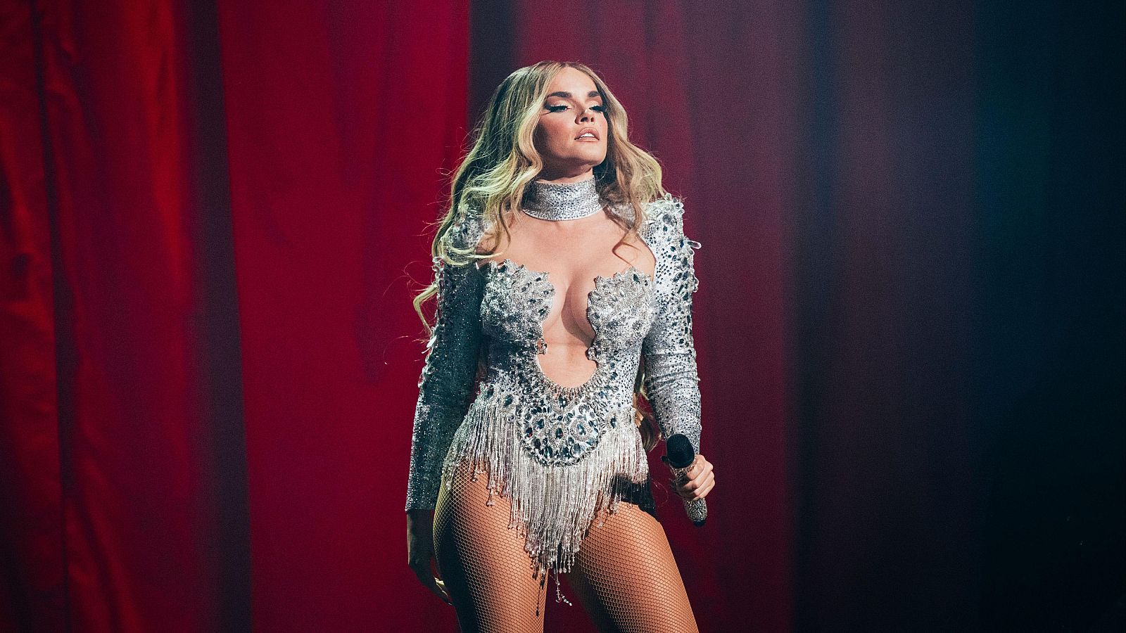 Melody en el ensayo de la semifinal de Eurovisión