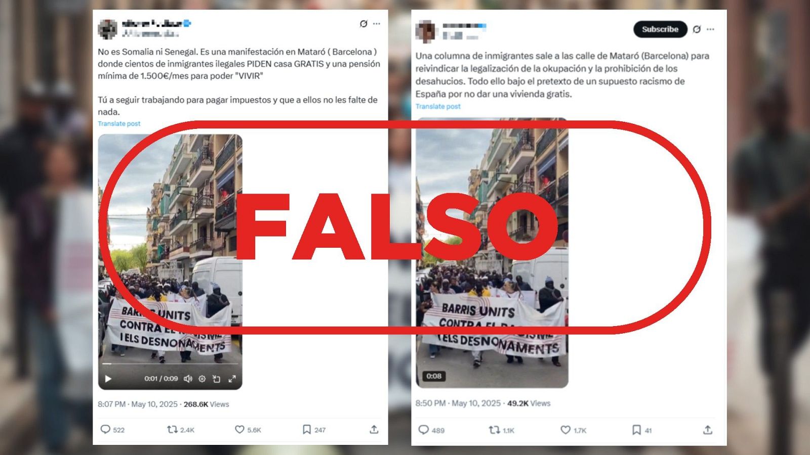 Este vídeo no muestra a inmigrantes pidiendo una pensión