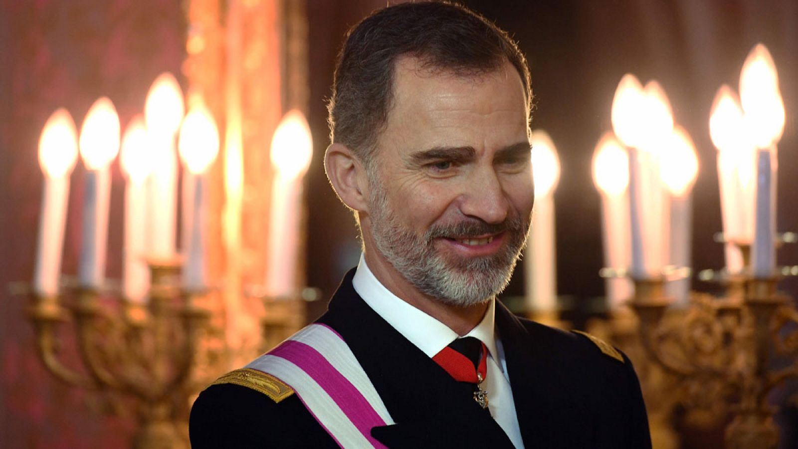 El rey Felipe VI durante la celebración de la Pascua Militar