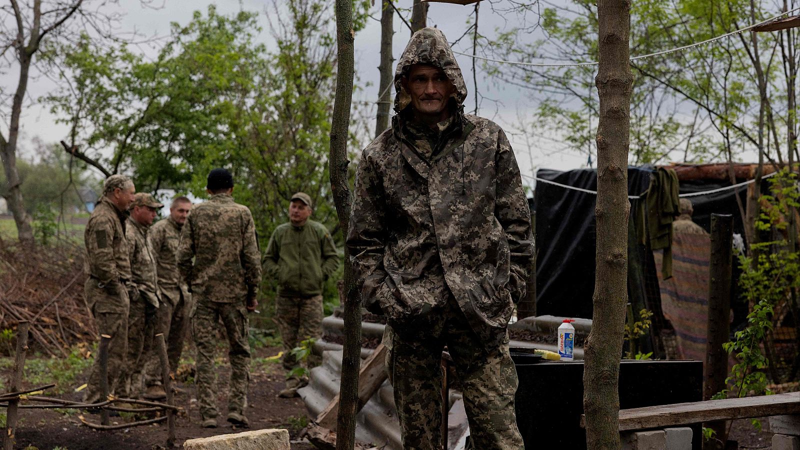 Un grupo de soldados ucranianos en Dnipropetrovsk.