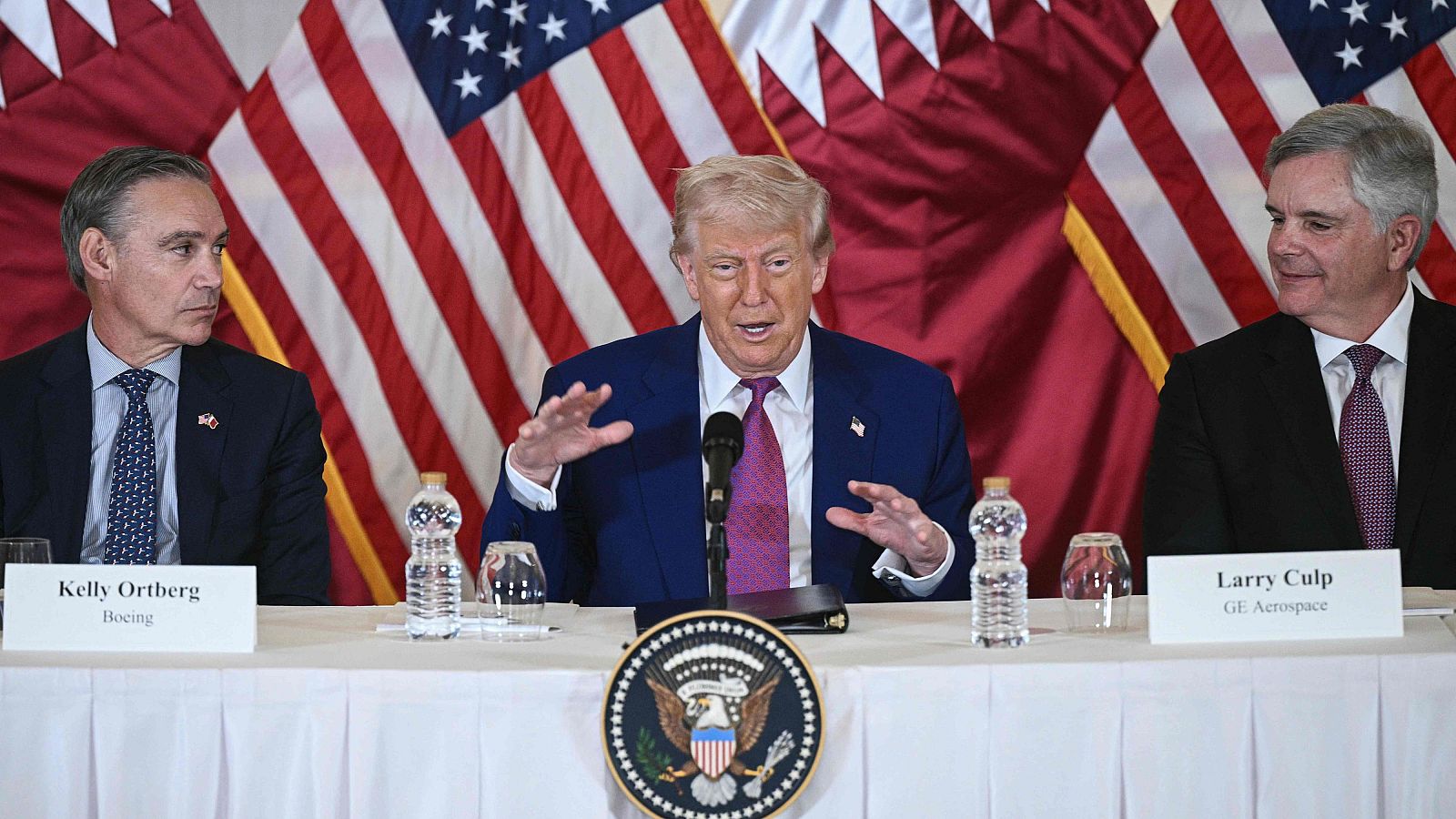 El presidente de EE.UU., Donald Trump, en Doha