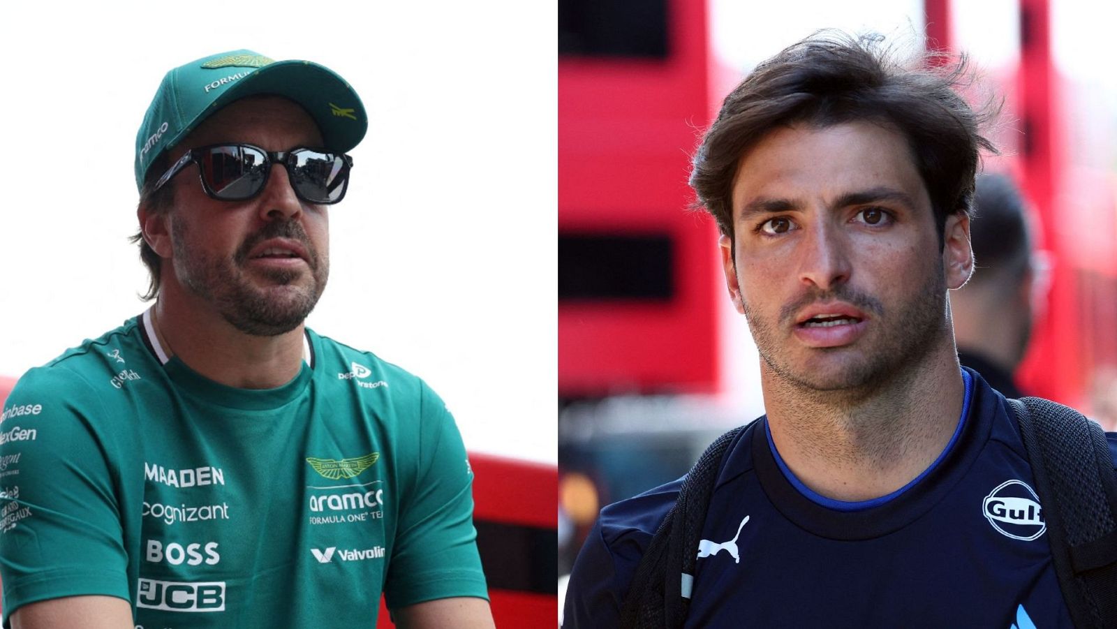 Fernando Alonso y Carlos Sainz antes del GP de Emilia Romaña