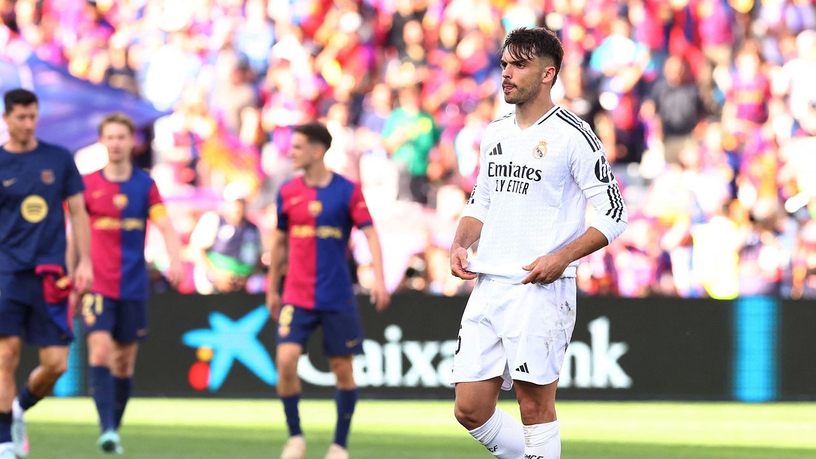 Raúl Asencio en una imagen del pasado Clásico de Liga