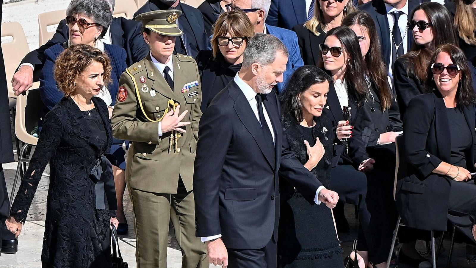 Imagen de la delegación española en el funeral del papa Francisco