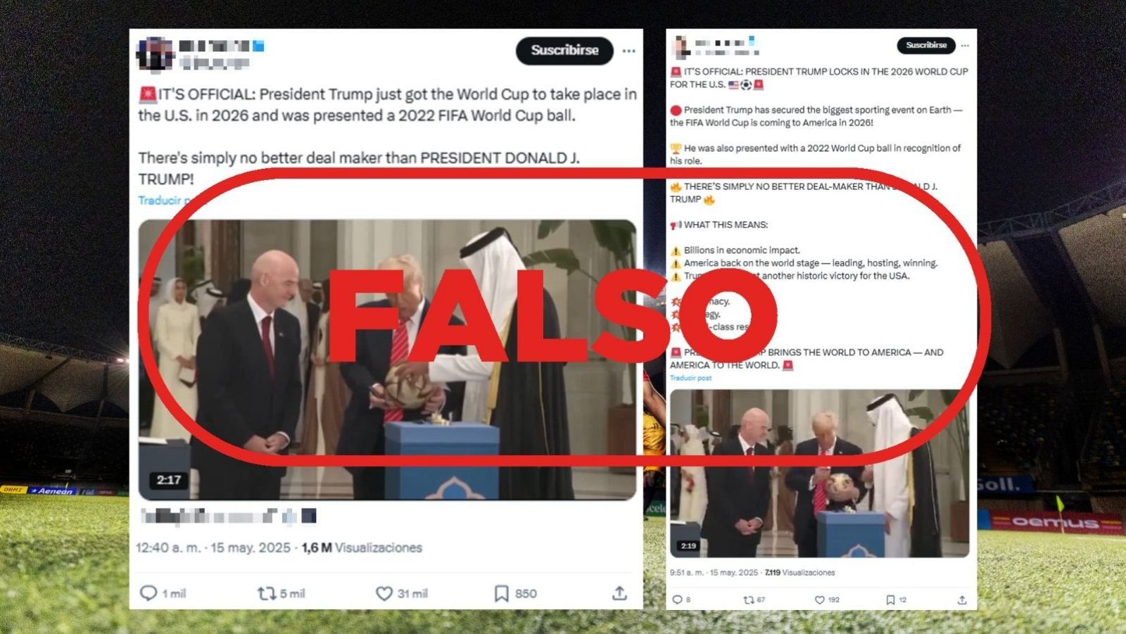 Trump no acaba de conseguir que el Mundial de fútbol de 2026 sea en Estados Unidos