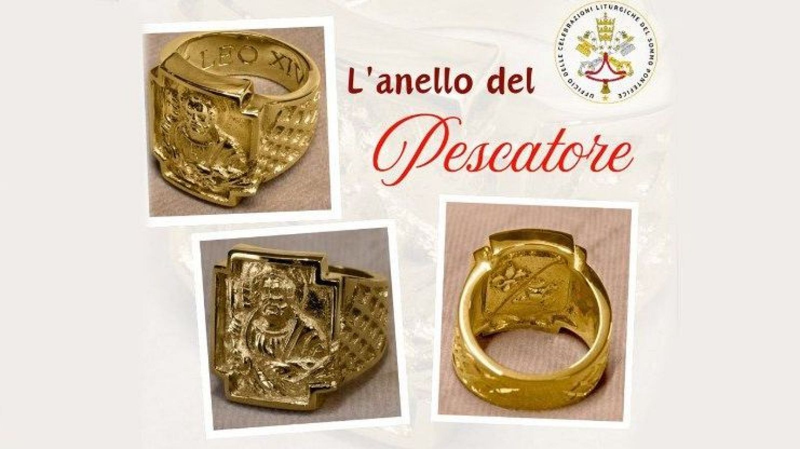 El Vaticano presenta le anillo del pescador y el palio de León XIV