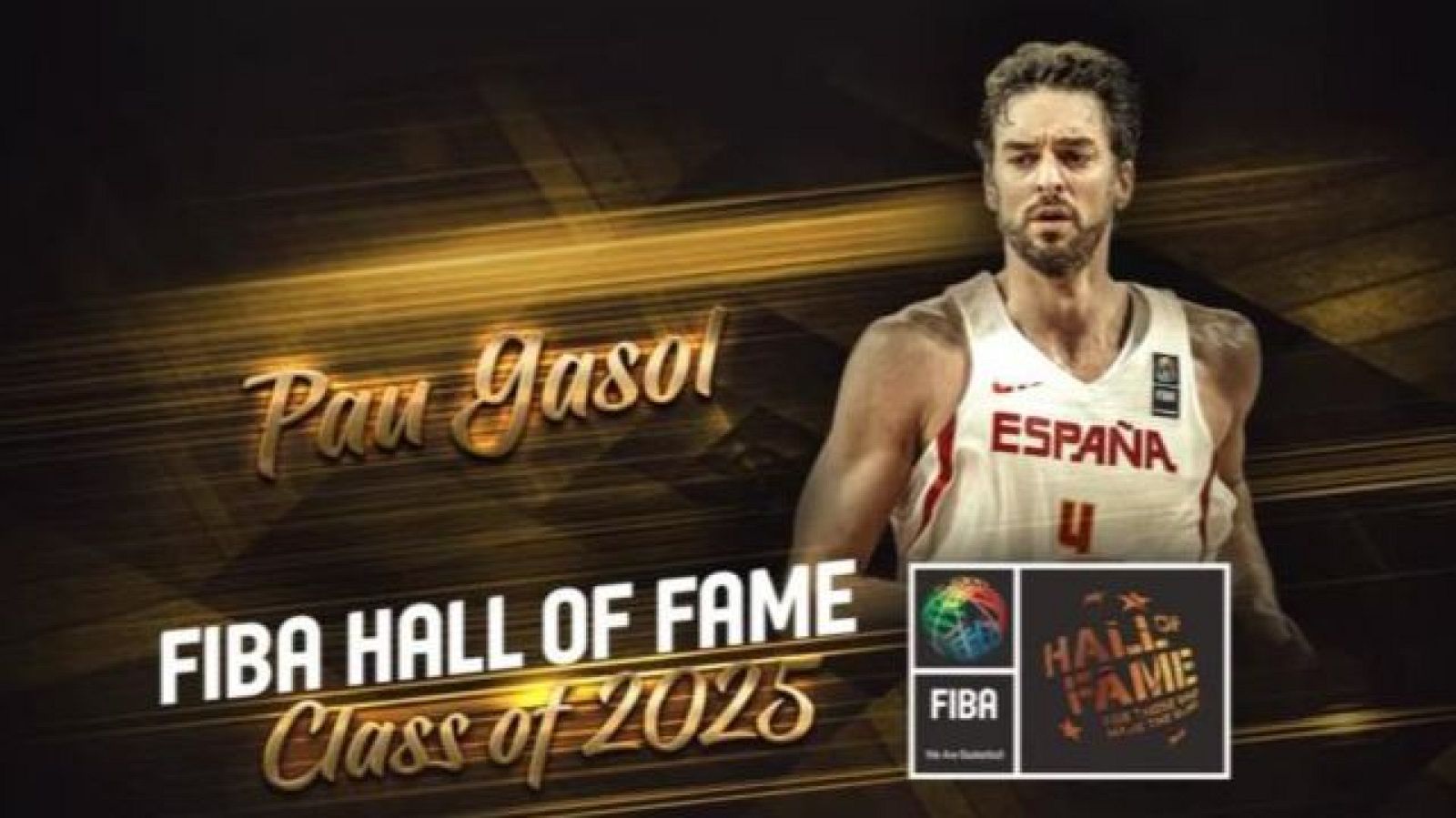 Pau Gasol ingresa en el Salón de la Fama de FIBA