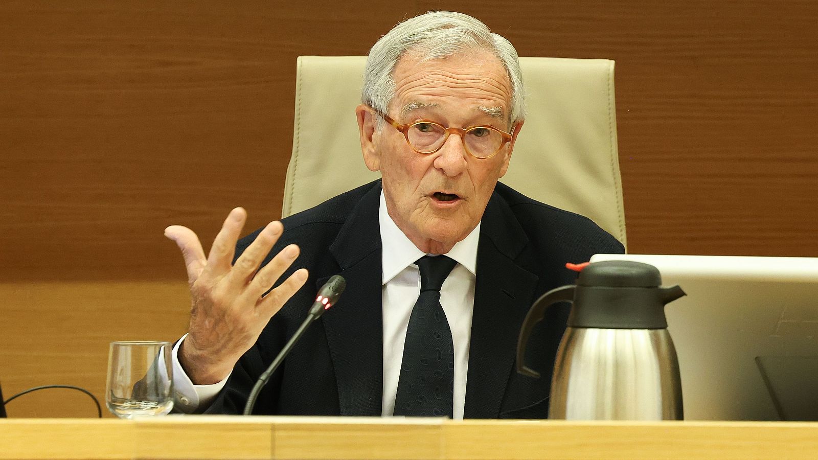El exalcalde Barcelona, Xavier Trias, durante la comisión de la Operación Cataluña