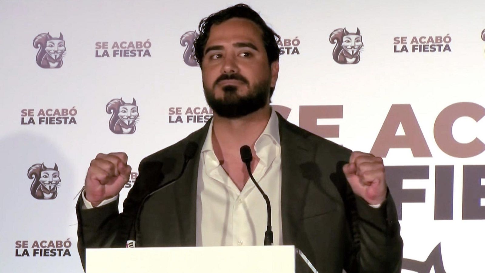 Imagen de archivo de Luis ‘Alvise’ Pérez en una comparecencia ante los medios