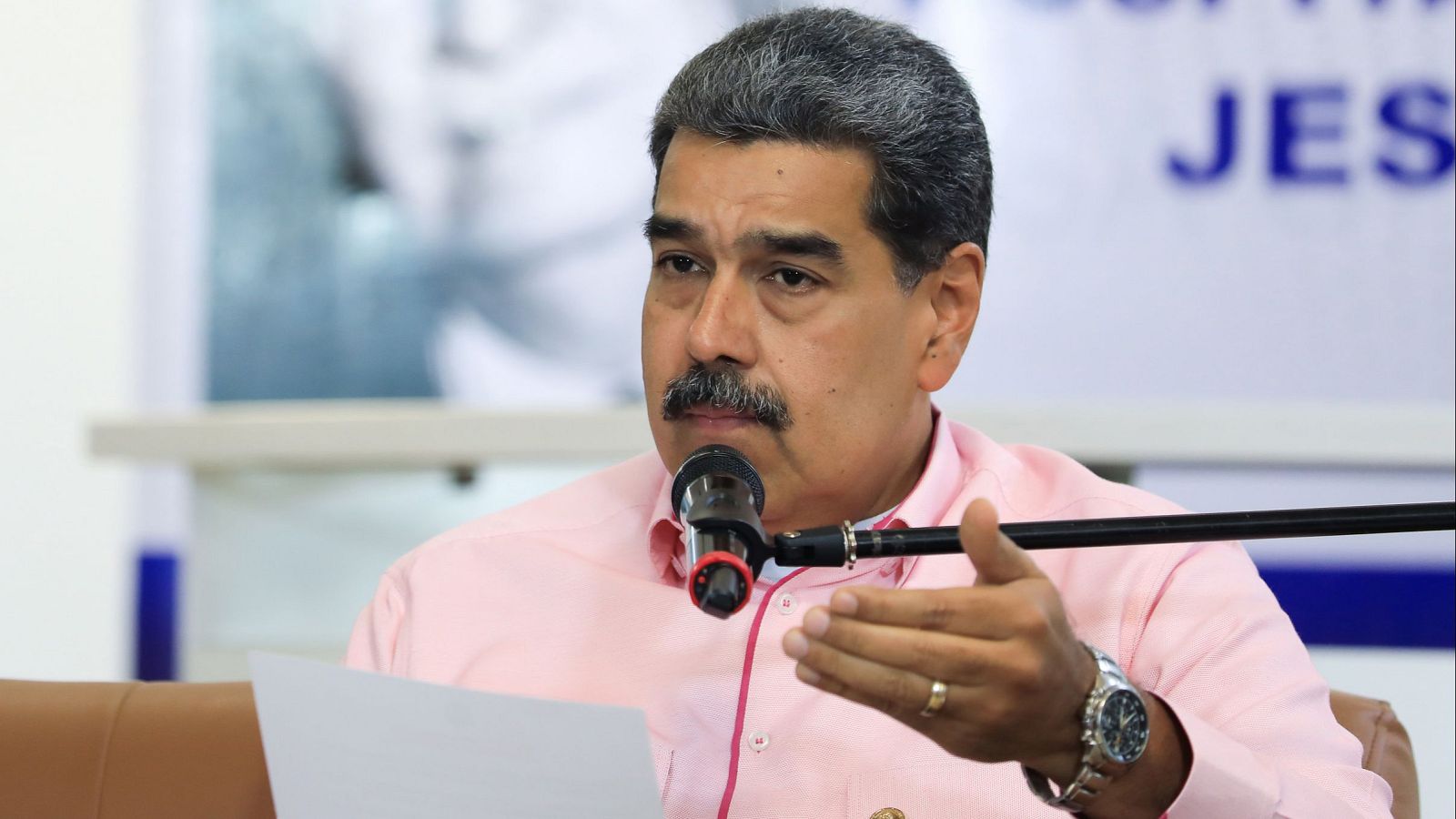 El presidente de Venezuela, Nicolás Maduro, hablando en un acto de Gobierno en Caracas