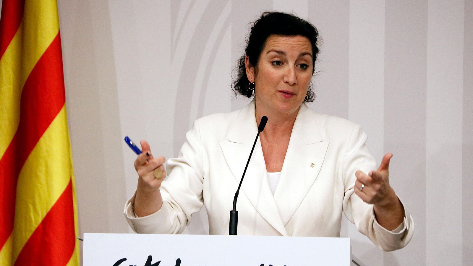 La consellera Alícia Romero en roda de premsa