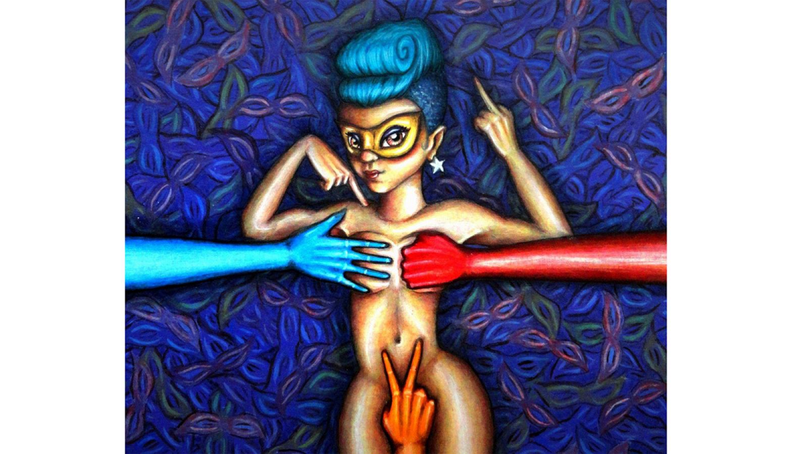 Fragmento del cartel de Carnaval de Terrassa cuya retirada ha solicitado el Instituto de la Mujer