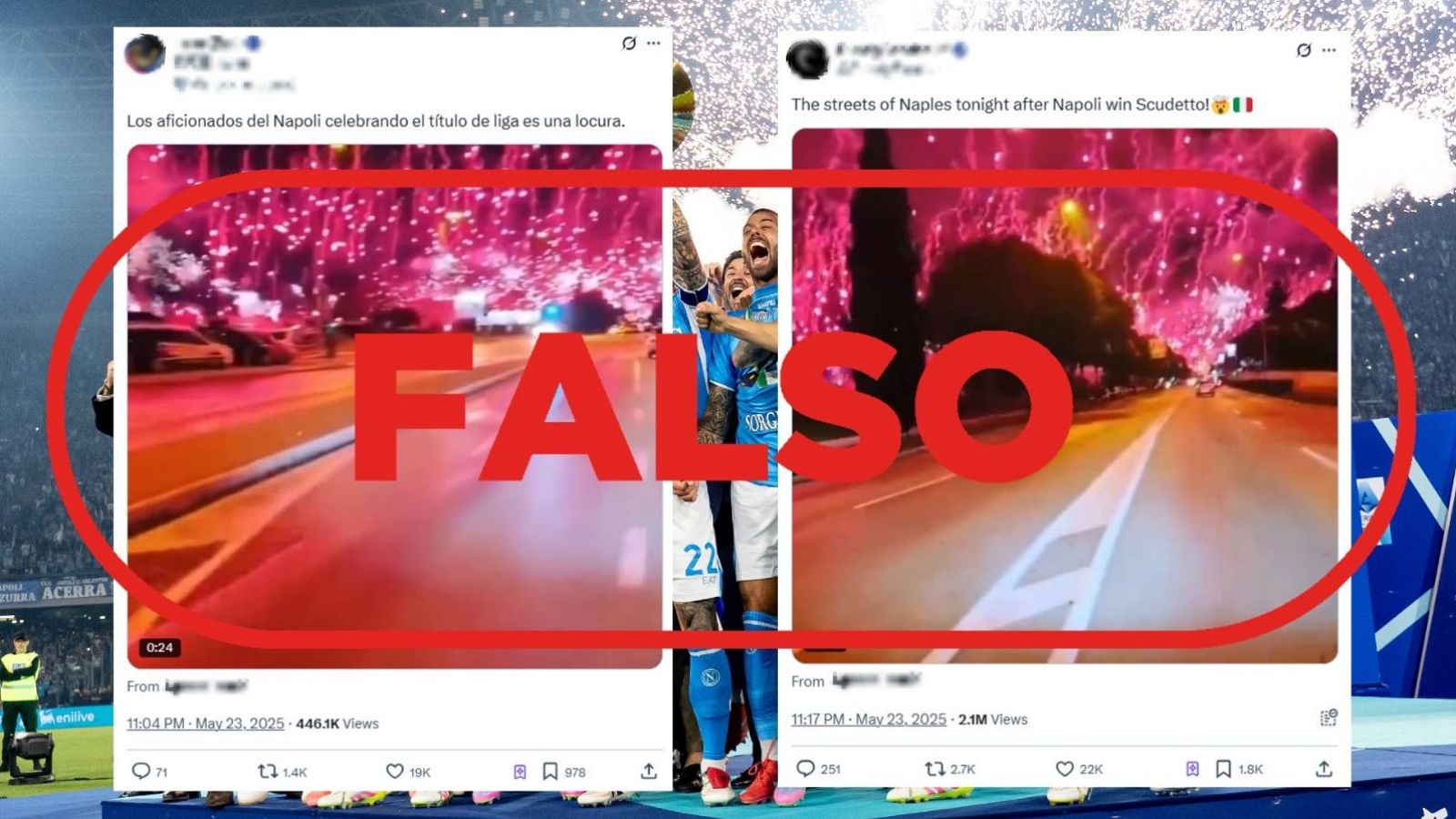 No es la celebración del título de liga del Nápoles, es Croacia en 2020