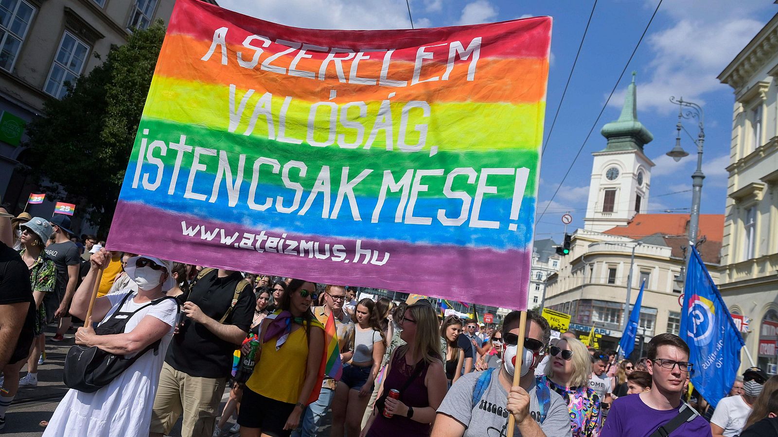 Imagen de archivo de una marcha LGTBI en Budapest en 2021
