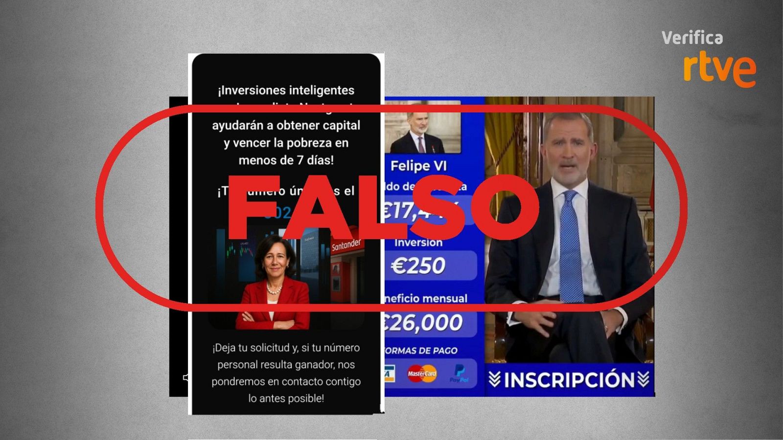 Ni el rey ni Ana Botín anuncian inversiones financieras en esta app, es falso