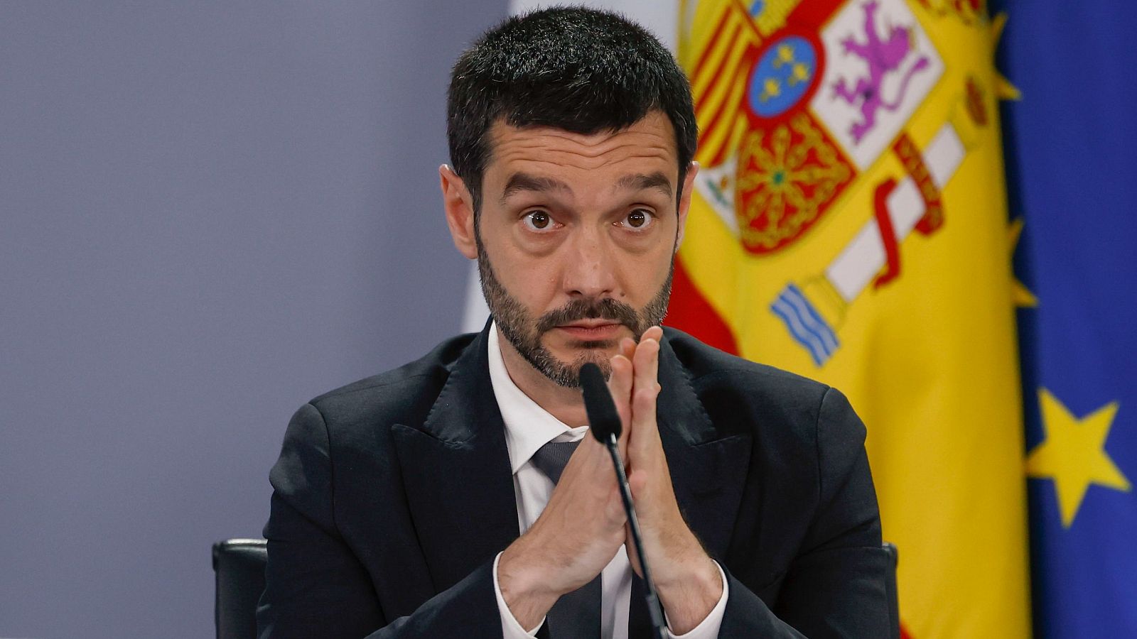 Bustinduy en la rueda de prensa posterior a la reunión del Consejo de Ministros de ese martes