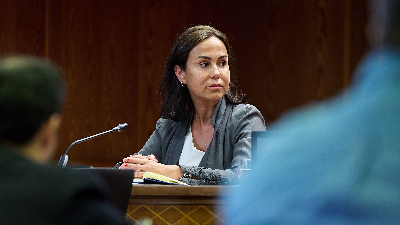 La expresidenta de Adif Isabel Pardo de Vera Posada durante la comisión del Senado