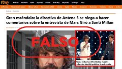 RTVE no ha difundido esta falsa entrevista de Marc Giró a Santi Millán sobre una plataforma financiera de criptomonedas