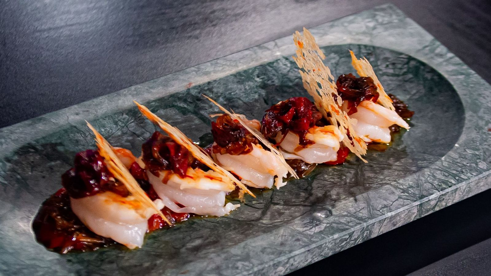 Receta de langostinos estilo thai con verduras de Elena en MasterChef 13