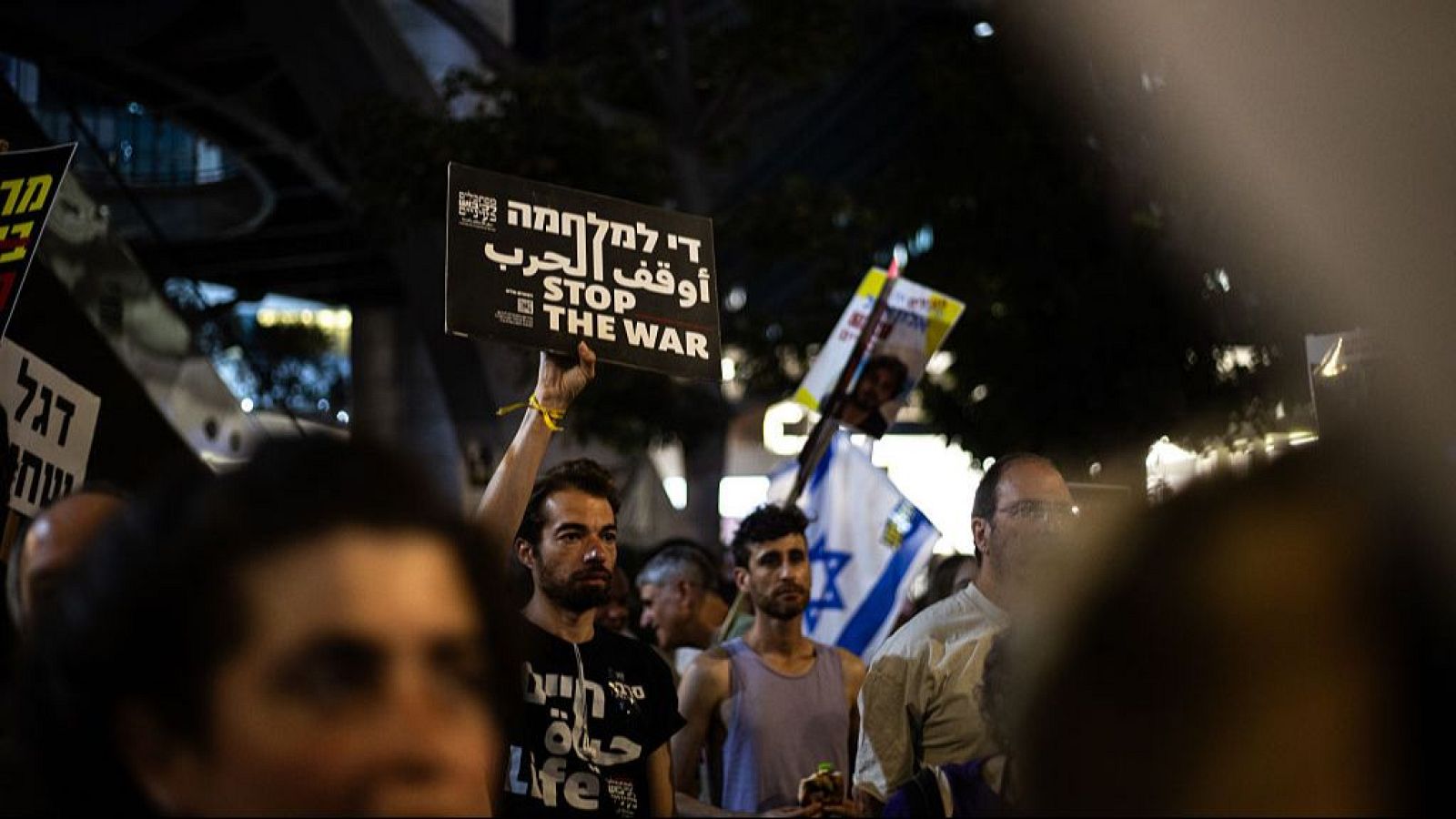 Manifestación en Tel Aviv contra la guerra en Gaza y por el retorno de los rehenes