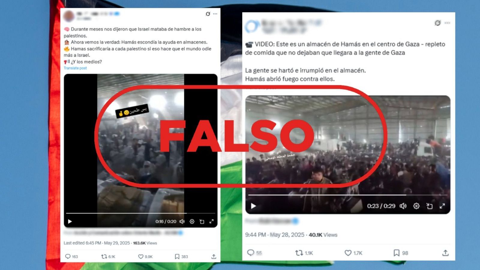 Hamás no está reteniendo alimentos en este almacén, es falso