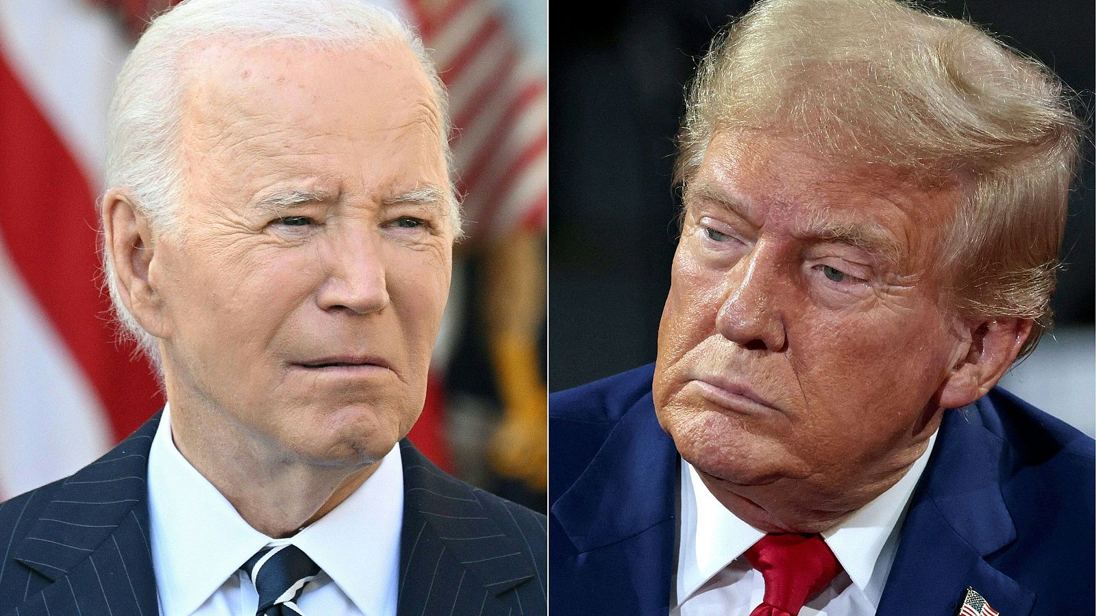 El expresidente estadounidense Joe Biden y el actual mandatario, Donald Trump