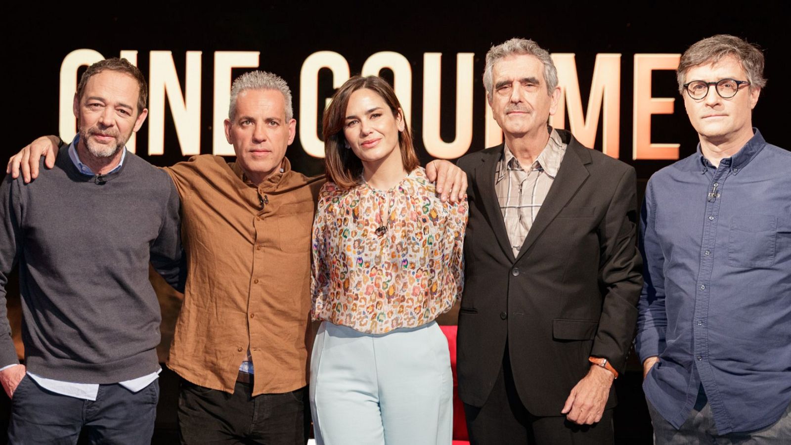 Los invitados al coloquio sobre 'cine gourmet', con Elena S. Sánchez