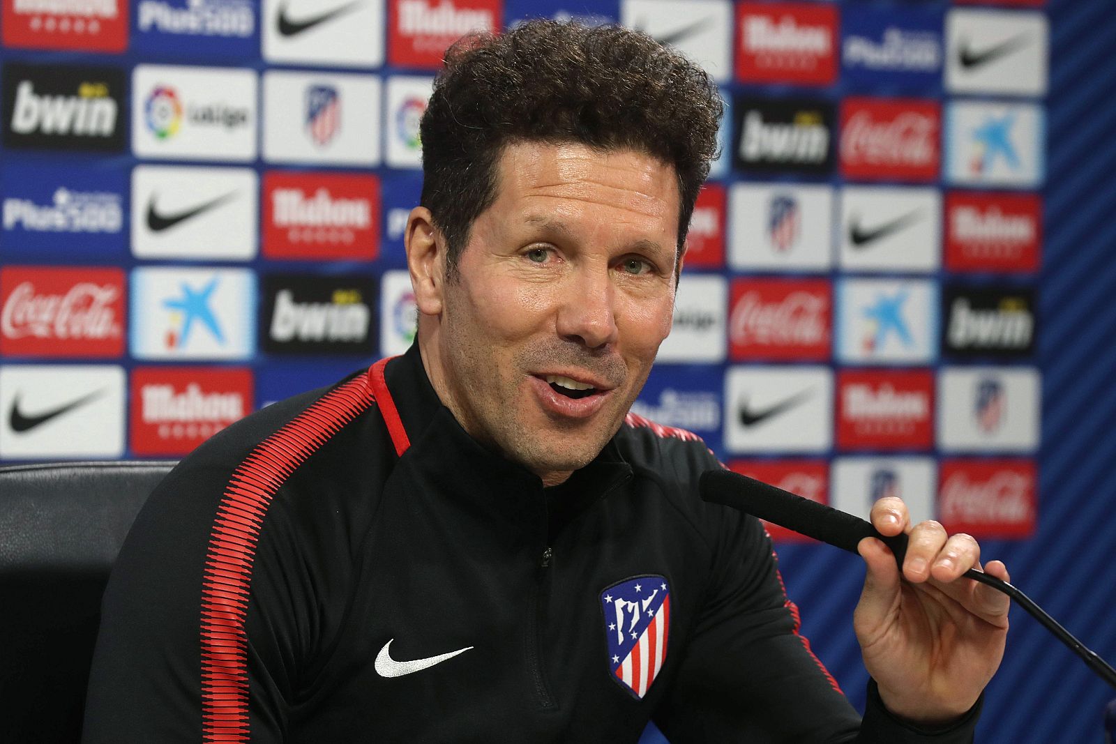 Simeone, en la ruenda de prensa