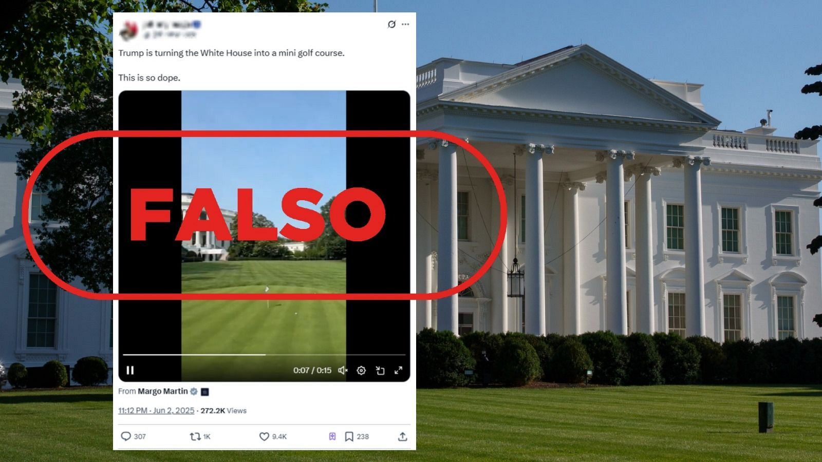 Donald Trump no ha construido un campo de golf en la Casa Blanca