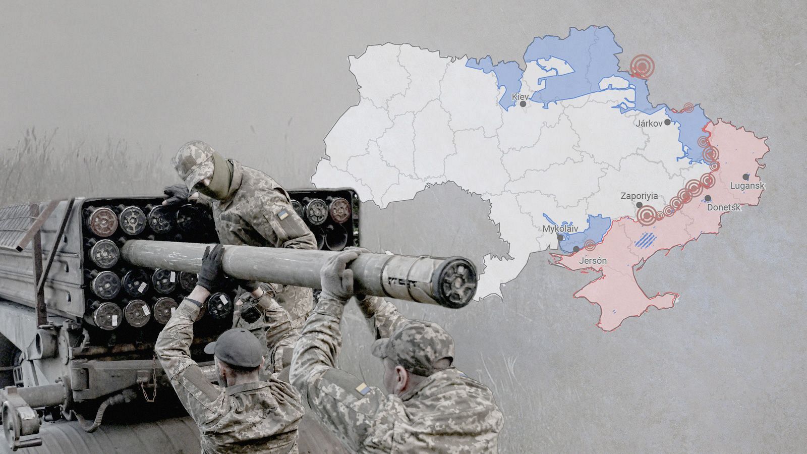 Mapa de la semana 173ª de la guerra en Ucrania