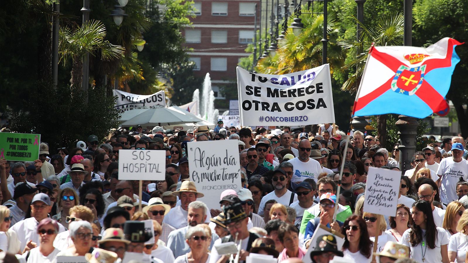 Una marea blanca recorre Ponferrada en defensa de la sanidad pública