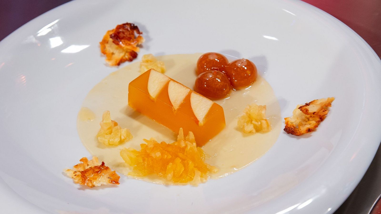 Receta de manzana en texturas de Chema en MasterChef 13