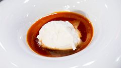 Receta de helado de leche con miel, toffee salado y cuajada de Ana de MasterChef 13