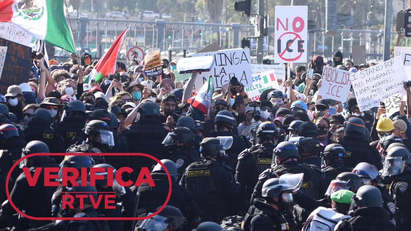 Desinformación sobre las protestas contra las redadas en Los Ángeles