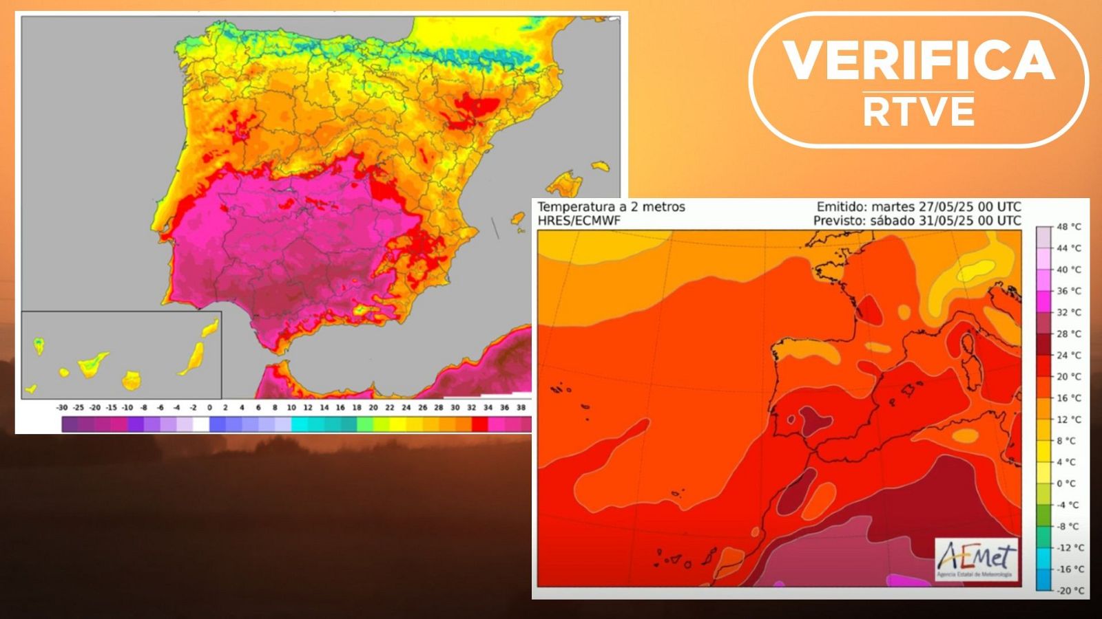 No han variado los colores de los mapas de temperaturas para alarmar sobre el calentamiento global