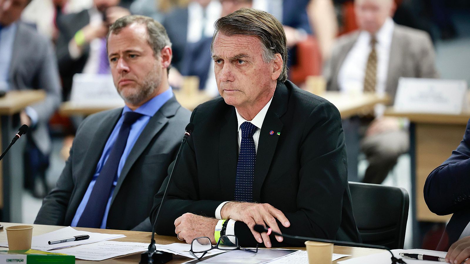 El expresidente brasileño Jair Bolsonaro durante su comparecencia ante la Corte Suprema