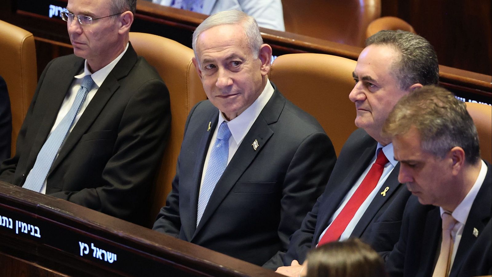 El primer ministro israelí, Benjamín Netanyahu, durante una sesión plenaria