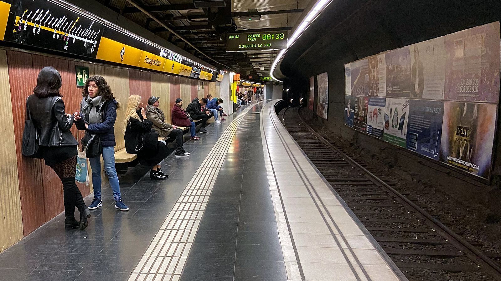 Estació Passeig de Gràcia de la línia L4 (no afectada)