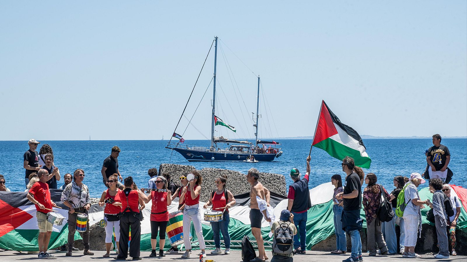 La Flotilla en su salida hacia Gaza