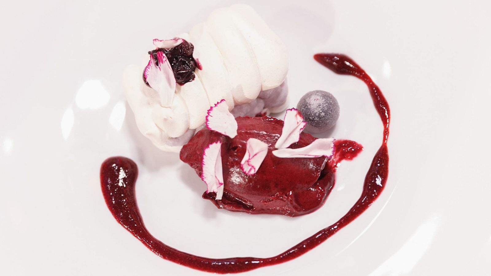 Receta de merengue de arándanos de Bea en MasterChef 13