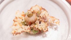 Receta de tartar de atún con crujiente de gamba de Emilio en MasterChef 13