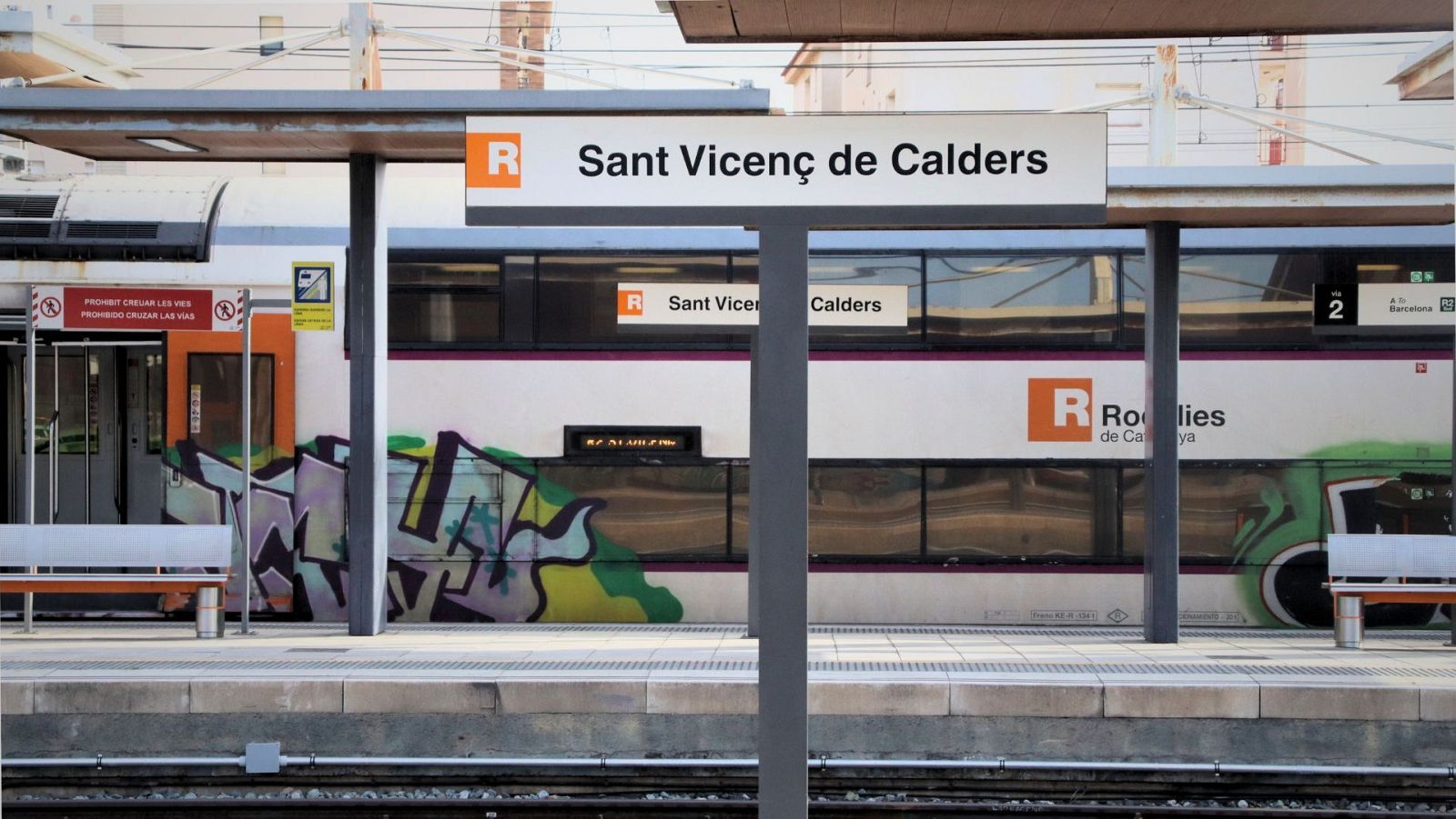 Imatge de l'estació de Sant Vicenç de Calders