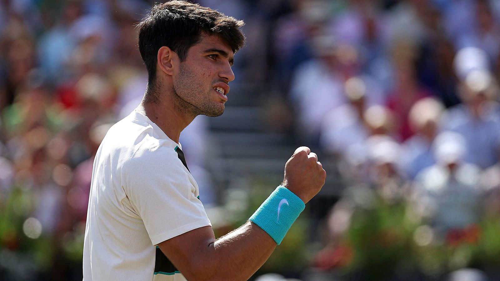 Alcaraz durante el partido ante Walton.