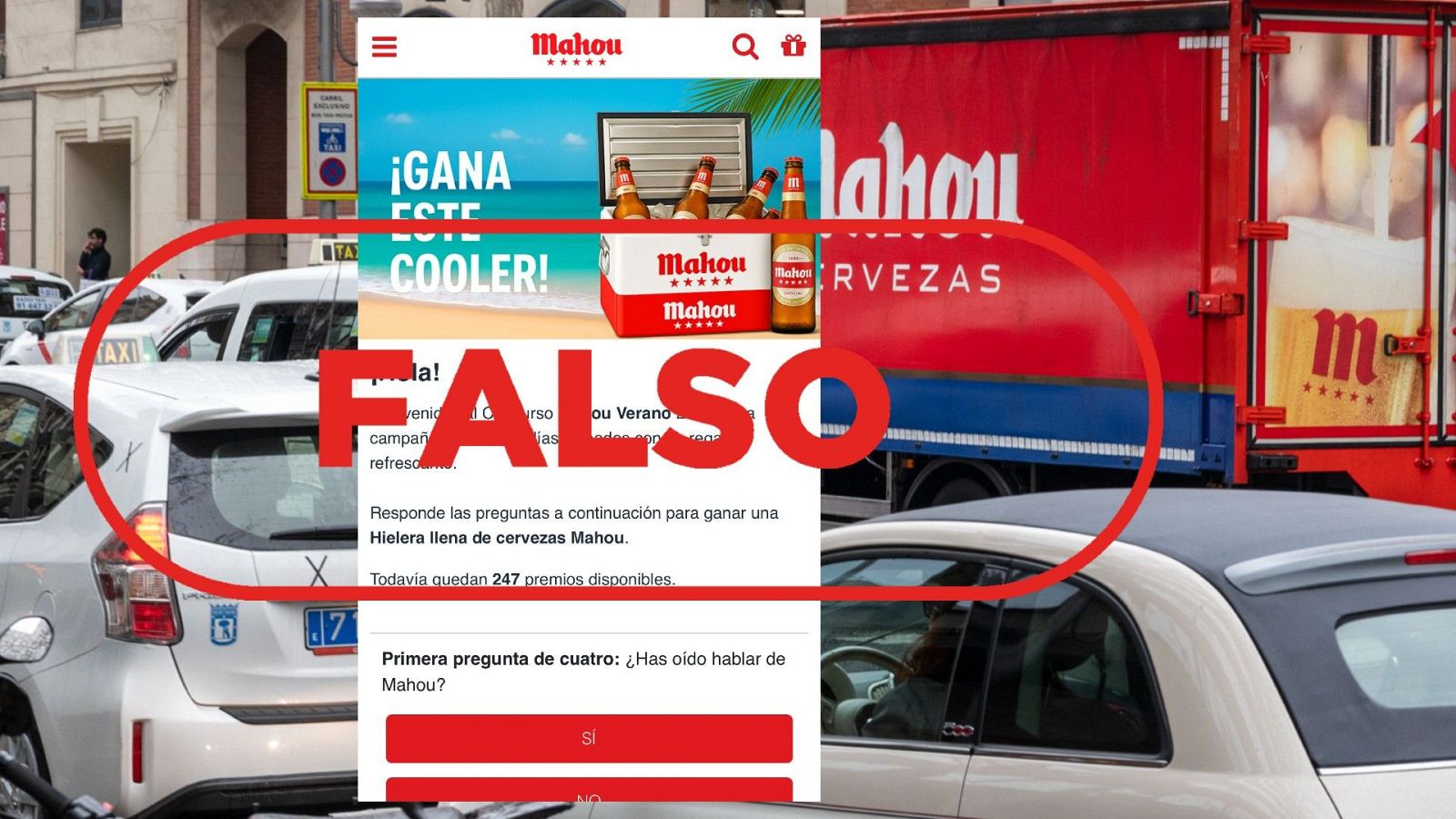 Mahou no regala una nevera llena de cervezas, es un fraude