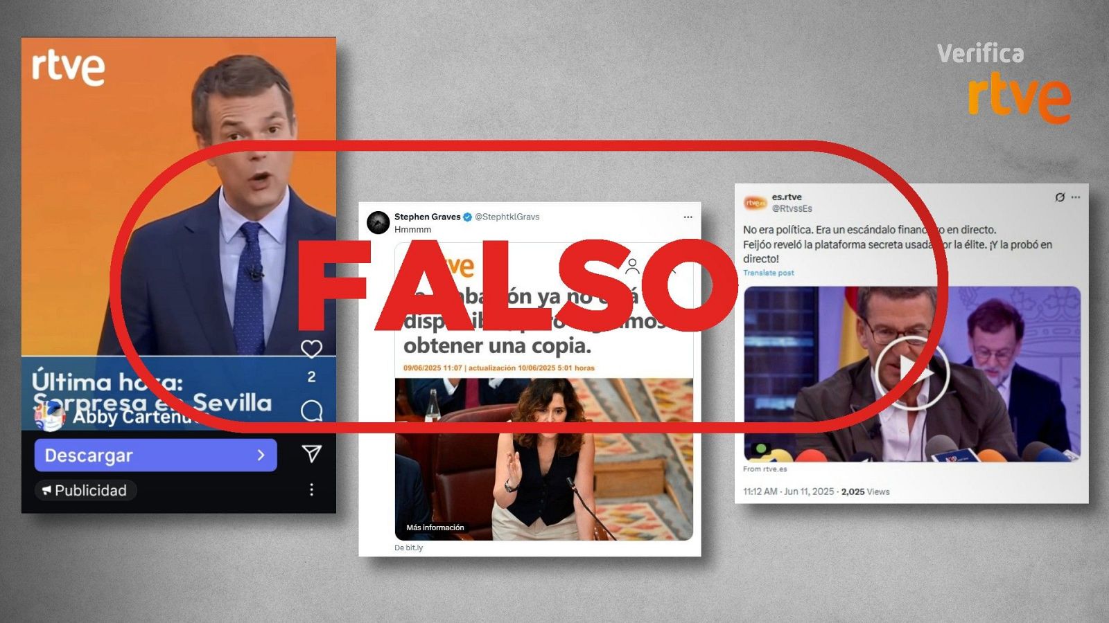 Páginas web fraudulentas que suplantan a RTVE: así se difunden en redes sociales