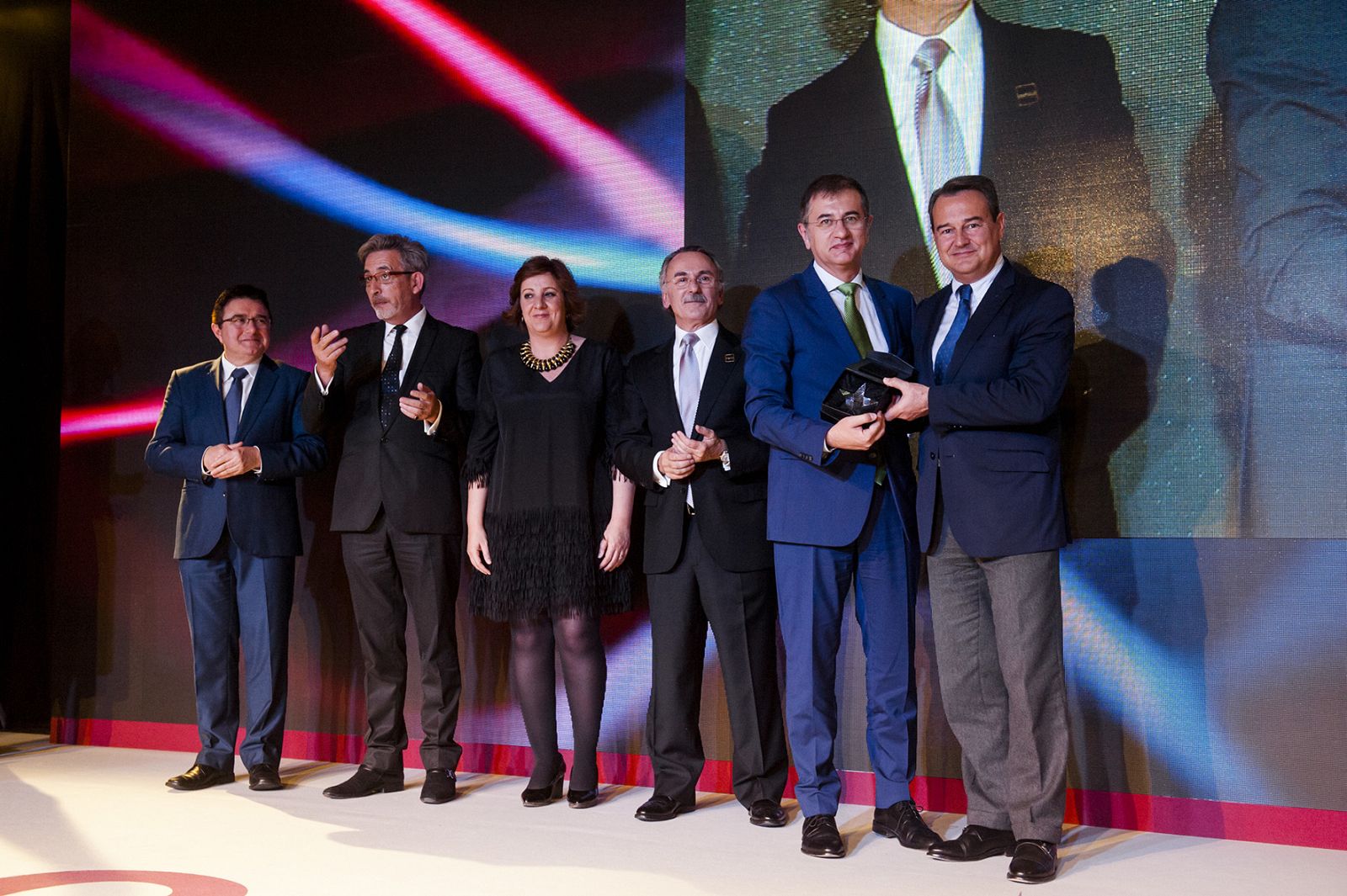 Pedro Carreño durante la entrega del galardón del Grupo Oesía