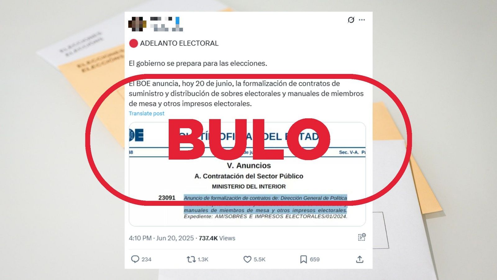 Estos contratos de material electoral no implican elecciones anticipadas