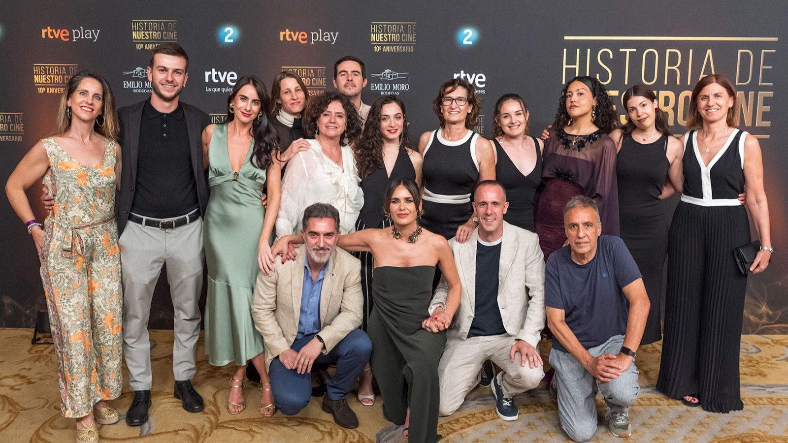 El equipo de 'Historia de nuestro cine', ayer en el Teatro Real