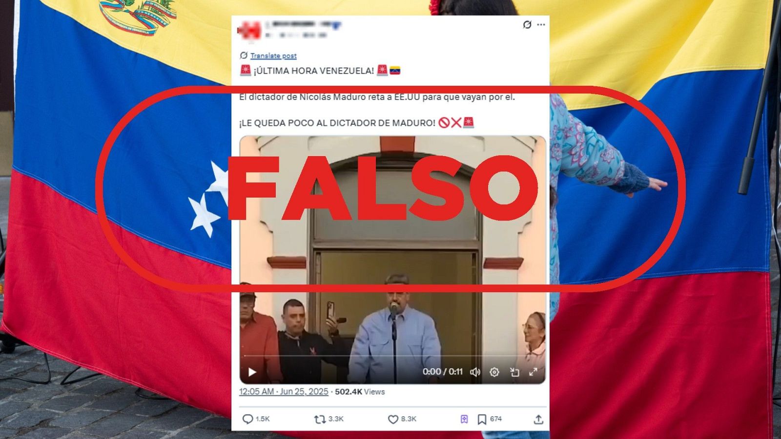 Maduro no se dirige a Estados Unidos en este vídeo, reta a Edmundo González en 2024